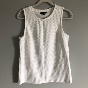 Banana Republic White Textured Tank